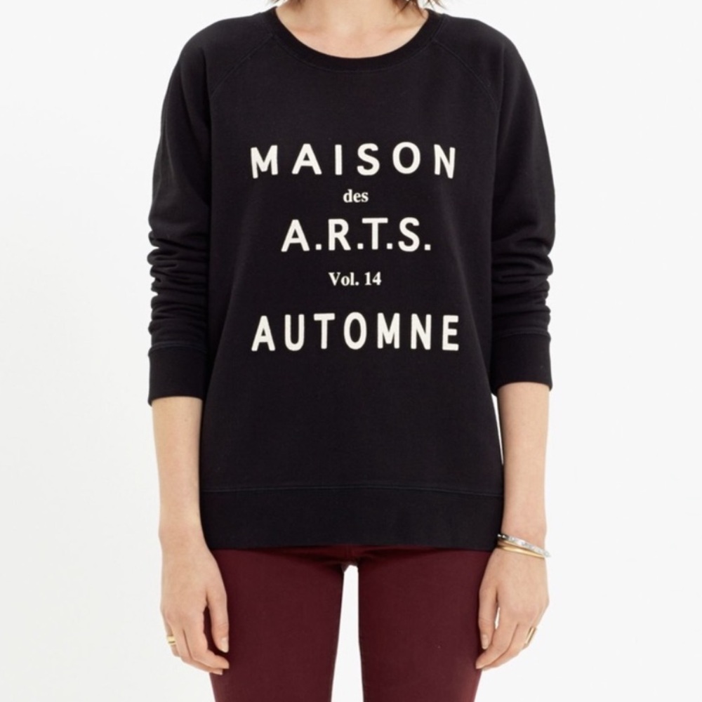 Madewell Black Graphic 'MAISON des A.R.T.S. AUTOMNE' Sweatshirt